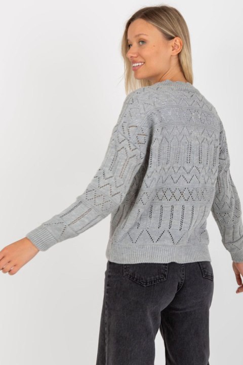 Sweter Damski Model LC-SW-8022.04P Grey - Rue Paris Rue Paris Sweter Damski Model LC-SW-8022.04P Grey - Rue Paris Rue Paris