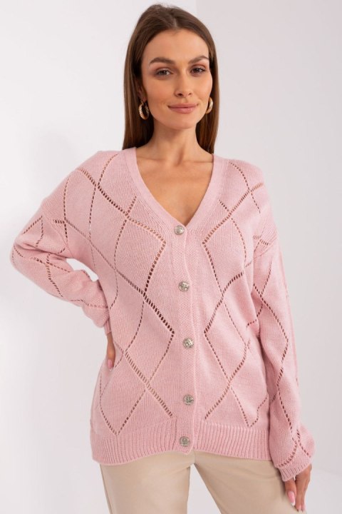 Sweter Damski Model LC-SW-A10-1.23X Light Pink - Rue Paris Rue Paris Sweter Damski Model LC-SW-A10-1.23X Light Pink - Rue Paris Rue Paris