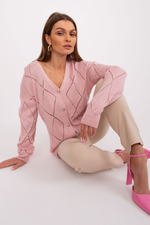 Sweter Damski Model LC-SW-A10-1.23X Light Pink - Rue Paris Rue Paris Sweter Damski Model LC-SW-A10-1.23X Light Pink - Rue Paris Rue Paris