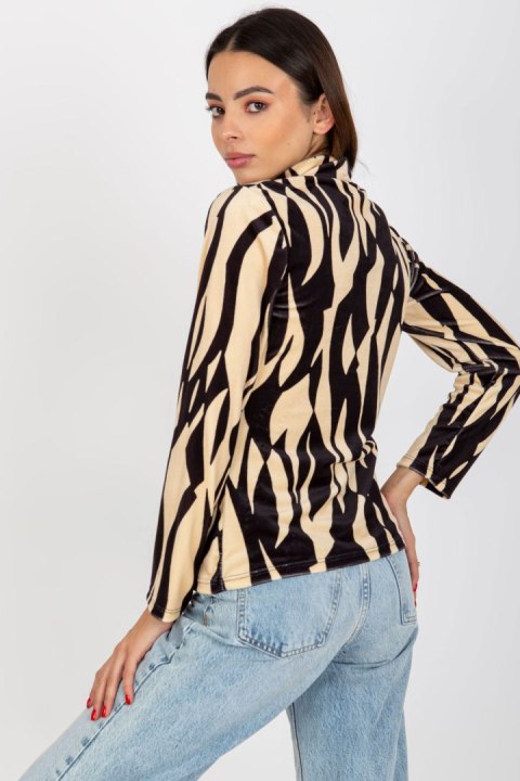 Bluzka Model RP-BZ-8187-1.02X Black/Beige - Rue Paris Rue Paris Bluzka Model RP-BZ-8187-1.02X Black/Beige - Rue Paris Rue Paris