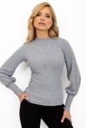 Bluzka Model RV-BZ-5223.15 Grey - Rue Paris Rue Paris Bluzka Model RV-BZ-5223.15 Grey - Rue Paris Rue Paris