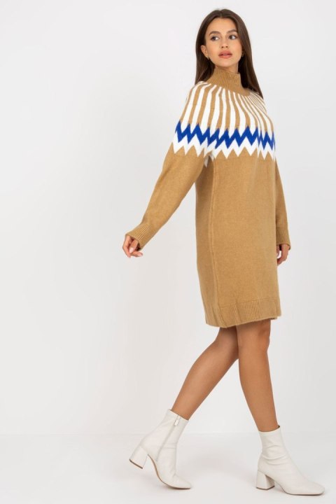 Sukienka Model LC-SK-0098.37X Camel - Rue Paris Rue Paris Sukienka Model LC-SK-0098.37X Camel - Rue Paris Rue Paris