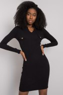 Sukienka Model RV-SK-7435.38 Black - Rue Paris Rue Paris Sukienka Model RV-SK-7435.38 Black - Rue Paris Rue Paris