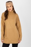 Sweter Damski Model LC-SW-0331.89P Camel - Rue Paris Rue Paris Sweter Damski Model LC-SW-0331.89P Camel - Rue Paris Rue Paris