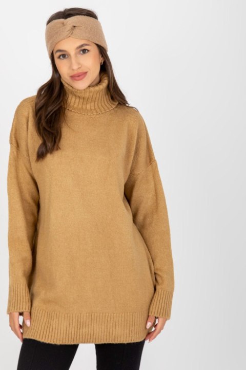 Sweter Damski Model LC-SW-0331.89P Camel - Rue Paris Rue Paris Sweter Damski Model LC-SW-0331.89P Camel - Rue Paris Rue Paris