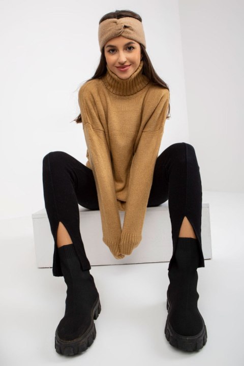 Sweter Damski Model LC-SW-0331.89P Camel - Rue Paris Rue Paris Sweter Damski Model LC-SW-0331.89P Camel - Rue Paris Rue Paris