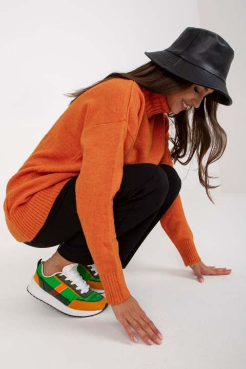 Sweter Damski Model LC-SW-0331.89P Dark Orange - Rue Paris Rue Paris Sweter Damski Model LC-SW-0331.89P Dark Orange - Rue Paris Rue Paris