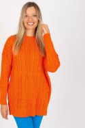Sweter Damski Model LC-SW-8010.22P Orange - Rue Paris Rue Paris Sweter Damski Model LC-SW-8010.22P Orange - Rue Paris Rue Paris