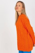 Sweter Damski Model LC-SW-8010.22P Orange - Rue Paris Rue Paris Sweter Damski Model LC-SW-8010.22P Orange - Rue Paris Rue Paris