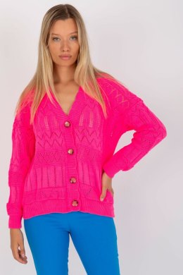 Sweter Damski Model LC-SW-8022.04P Fluo Pink - Rue Paris Rue Paris