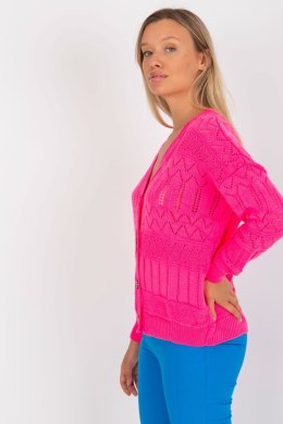 Sweter Damski Model LC-SW-8022.04P Fluo Pink - Rue Paris Rue Paris