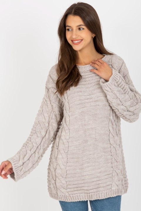 Sweter Damski Model LC-SW-8044.06X Light Beige - Rue Paris Rue Paris Sweter Damski Model LC-SW-8044.06X Light Beige - Rue Paris Rue Paris