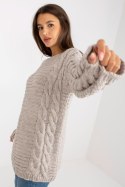 Sweter Damski Model LC-SW-8044.06X Light Beige - Rue Paris Rue Paris Sweter Damski Model LC-SW-8044.06X Light Beige - Rue Paris Rue Paris
