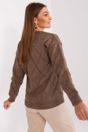 Sweter Damski Model LC-SW-A10-1.19P Brown - Rue Paris Rue Paris Sweter Damski Model LC-SW-A10-1.19P Brown - Rue Paris Rue Paris