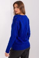 Sweter Damski Model LC-SW-A10-1.19P Cobalt - Rue Paris Rue Paris Sweter Damski Model LC-SW-A10-1.19P Cobalt - Rue Paris Rue Paris