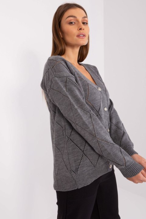 Sweter Damski Model LC-SW-A10-1.19P Dark Grey - Rue Paris Rue Paris Sweter Damski Model LC-SW-A10-1.19P Dark Grey - Rue Paris Rue Paris