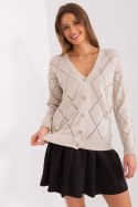 Sweter Damski Model LC-SW-A10-1.23X Beige - Rue Paris Rue Paris Sweter Damski Model LC-SW-A10-1.23X Beige - Rue Paris Rue Paris