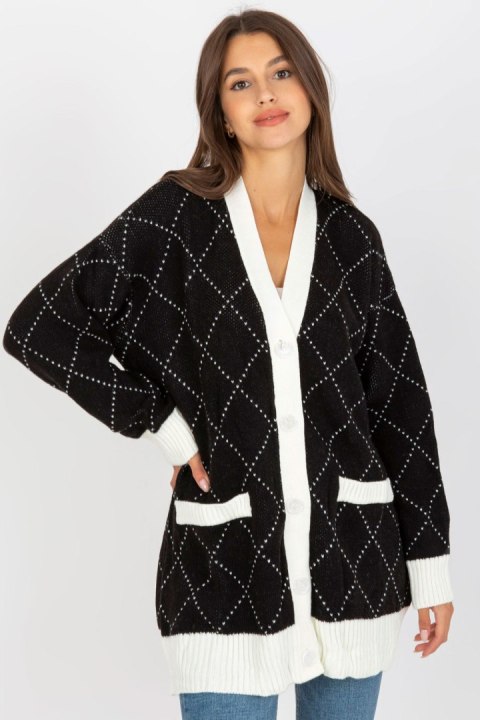 Sweter Kardigan Model LC-SW-0258.03P Black - Rue Paris Rue Paris Sweter Kardigan Model LC-SW-0258.03P Black - Rue Paris Rue Paris