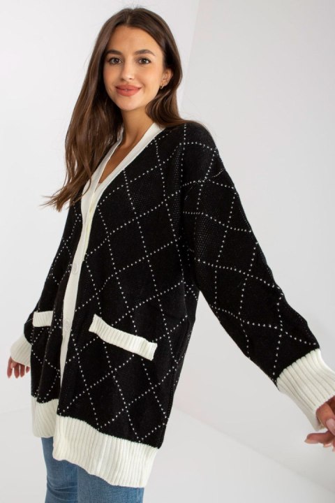 Sweter Kardigan Model LC-SW-0258.03P Black - Rue Paris Rue Paris Sweter Kardigan Model LC-SW-0258.03P Black - Rue Paris Rue Paris