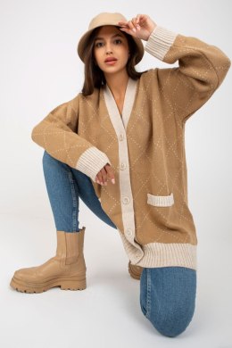 Sweter Kardigan Model LC-SW-0258.03P Camel - Rue Paris Rue Paris
