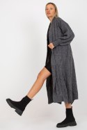 Sweter Kardigan Model LC-SW-8032.34P Dark Grey - Rue Paris Rue Paris Sweter Kardigan Model LC-SW-8032.34P Dark Grey - Rue Paris Rue Paris