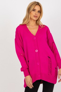 Sweter Kardigan Model LC-SW-8042.08X Fuksja - Rue Paris Rue Paris