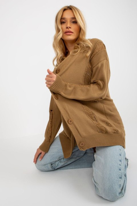 Sweter Kardigan Model LC-SW-8042.60 Camel - Rue Paris Rue Paris Sweter Kardigan Model LC-SW-8042.60 Camel - Rue Paris Rue Paris