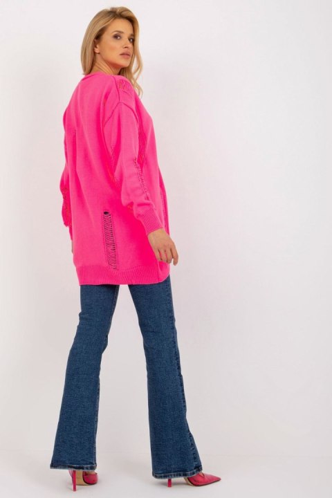 Sweter Kardigan Model LC-SW-8042.69 Fluo Pink - Rue Paris Rue Paris Sweter Kardigan Model LC-SW-8042.69 Fluo Pink - Rue Paris Rue Paris