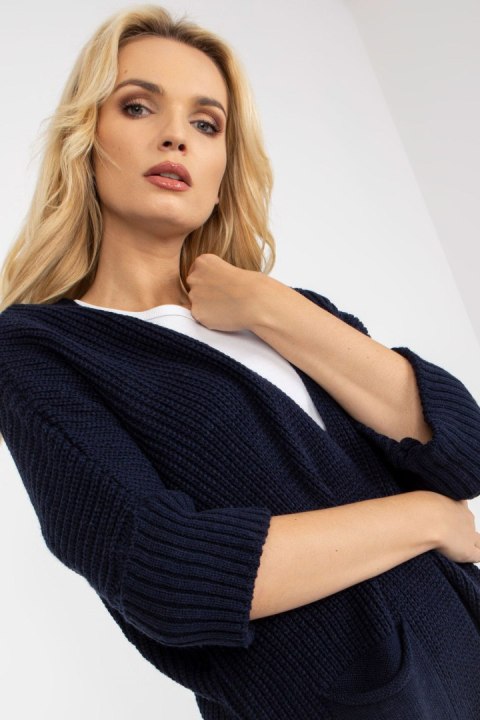 Sweter Kardigan Model LO-SW-LK-3002.98P Navy - Rue Paris Rue Paris Sweter Kardigan Model LO-SW-LK-3002.98P Navy - Rue Paris Rue Paris