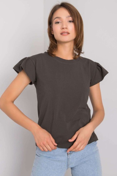 Bluzka Model RV-BZ-6724.69 Dark Khaki - Rue Paris Rue Paris Bluzka Model RV-BZ-6724.69 Dark Khaki - Rue Paris Rue Paris