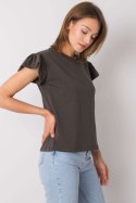 Bluzka Model RV-BZ-6724.69 Dark Khaki - Rue Paris Rue Paris Bluzka Model RV-BZ-6724.69 Dark Khaki - Rue Paris Rue Paris