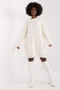 Sukienka Model LC-SK-8012-2.72P Ecru - Rue Paris Rue Paris Sukienka Model LC-SK-8012-2.72P Ecru - Rue Paris Rue Paris