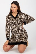 Sukienka Model RP-TU-8189-3.66 Black/Beige - Rue Paris Rue Paris Sukienka Model RP-TU-8189-3.66 Black/Beige - Rue Paris Rue Paris