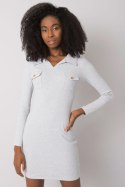 Sukienka Model RV-SK-7435.38 Light Grey - Rue Paris Rue Paris Sukienka Model RV-SK-7435.38 Light Grey - Rue Paris Rue Paris
