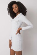 Sukienka Model RV-SK-7435.38 Light Grey - Rue Paris Rue Paris Sukienka Model RV-SK-7435.38 Light Grey - Rue Paris Rue Paris