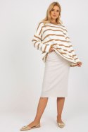 Sweter Damski Model LC-SW-2212.97P Light Brown - Rue Paris Rue Paris Sweter Damski Model LC-SW-2212.97P Light Brown - Rue Paris Rue Paris