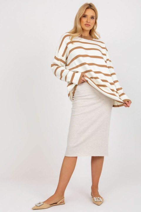 Sweter Damski Model LC-SW-2212.97P Light Brown - Rue Paris Rue Paris Sweter Damski Model LC-SW-2212.97P Light Brown - Rue Paris Rue Paris