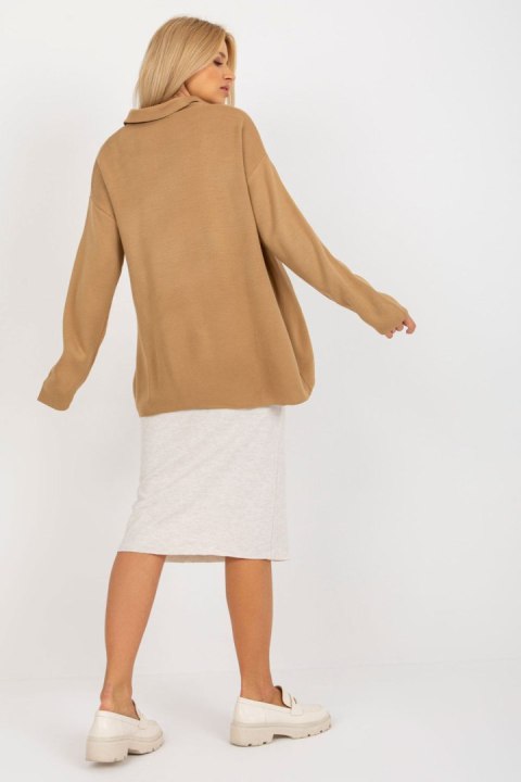 Sweter Damski Model LC-SW-2261.00P Camel - Rue Paris Rue Paris Sweter Damski Model LC-SW-2261.00P Camel - Rue Paris Rue Paris