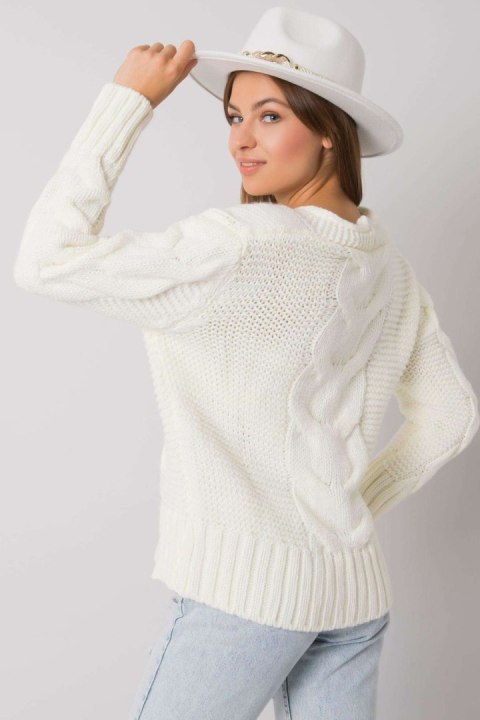 Sweter Damski Model LC-SW-A1.28X Ecru - Rue Paris Rue Paris Sweter Damski Model LC-SW-A1.28X Ecru - Rue Paris Rue Paris