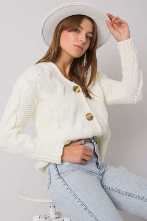 Sweter Damski Model LC-SW-A1.28X Ecru - Rue Paris Rue Paris Sweter Damski Model LC-SW-A1.28X Ecru - Rue Paris Rue Paris