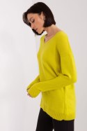 Sweter Damski Model TO-SW-1810.08P Limonka - Rue Paris Rue Paris Sweter Damski Model TO-SW-1810.08P Limonka - Rue Paris Rue Paris