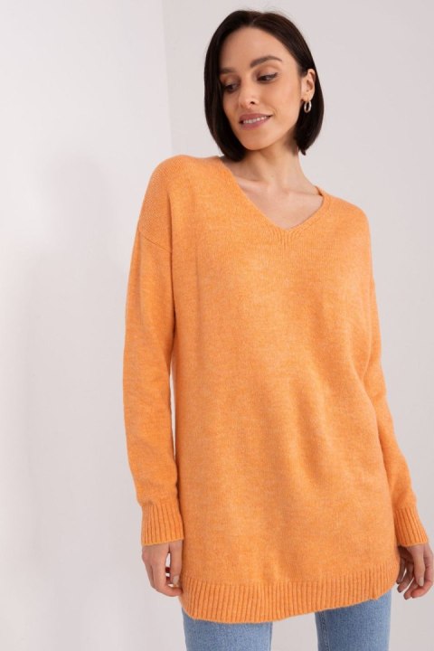 Sweter Damski Model TO-SW-1810.13 Light Orange - Rue Paris Rue Paris Sweter Damski Model TO-SW-1810.13 Light Orange - Rue Paris Rue Paris