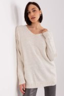Sweter Damski Model TO-SW-1810.26P Light Beige - Rue Paris Rue Paris Sweter Damski Model TO-SW-1810.26P Light Beige - Rue Paris Rue Paris