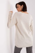 Sweter Damski Model TO-SW-1810.26P Light Beige - Rue Paris Rue Paris Sweter Damski Model TO-SW-1810.26P Light Beige - Rue Paris Rue Paris