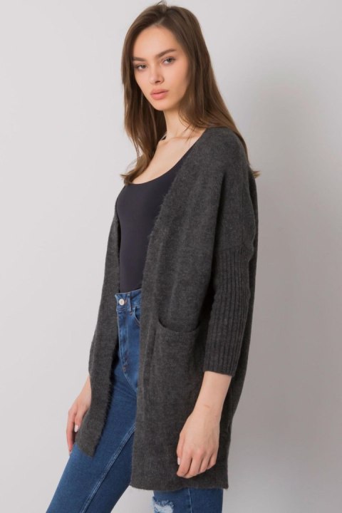 Sweter Kardigan Model ASM-SW-7560.96P Dark Grey - Rue Paris Rue Paris Sweter Kardigan Model ASM-SW-7560.96P Dark Grey - Rue Paris Rue Paris