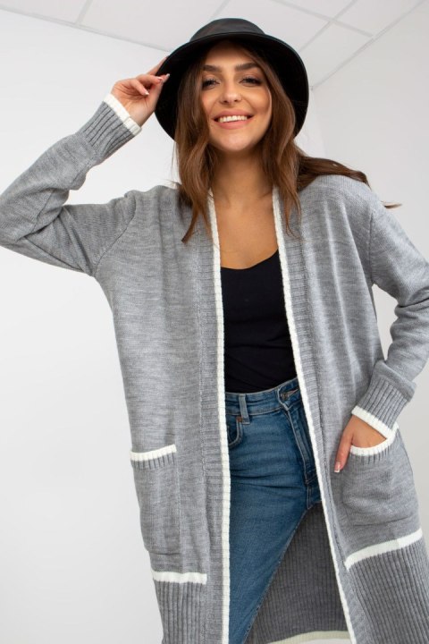 Sweter Kardigan Model LC-SW-0340.42P Grey - Rue Paris Rue Paris Sweter Kardigan Model LC-SW-0340.42P Grey - Rue Paris Rue Paris