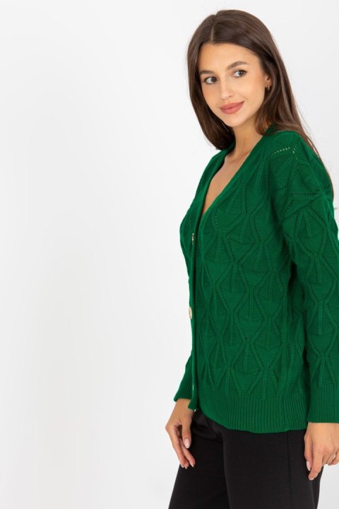 Sweter Kardigan Model LC-SW-8035.06X Dark Green - Rue Paris Rue Paris Sweter Kardigan Model LC-SW-8035.06X Dark Green - Rue Paris Rue Paris