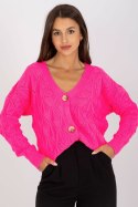 Sweter Kardigan Model LC-SW-8035.06X Fluo Pink - Rue Paris Rue Paris Sweter Kardigan Model LC-SW-8035.06X Fluo Pink - Rue Paris Rue Paris