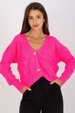 Sweter Kardigan Model LC-SW-8035.06X Fluo Pink - Rue Paris Rue Paris