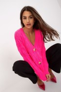 Sweter Kardigan Model LC-SW-8035.06X Fluo Pink - Rue Paris Rue Paris Sweter Kardigan Model LC-SW-8035.06X Fluo Pink - Rue Paris Rue Paris